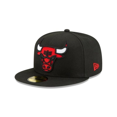Chicago Bulls Gorra | New Era NBA Threads 59fifty Fitted Cap Mexico - Negros